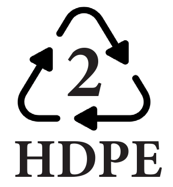 2 HDPE recycle symbol