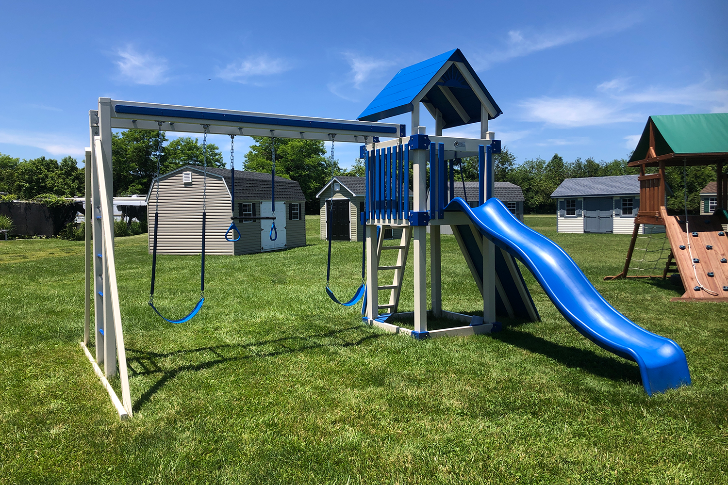 handcrafted recycled vinyl playset swing kingdom