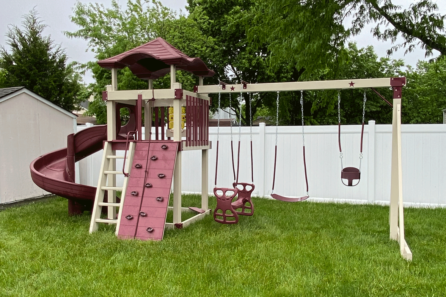 Vinyl Turbo Mountain Climber Swing Sets Lancaster & York, PA