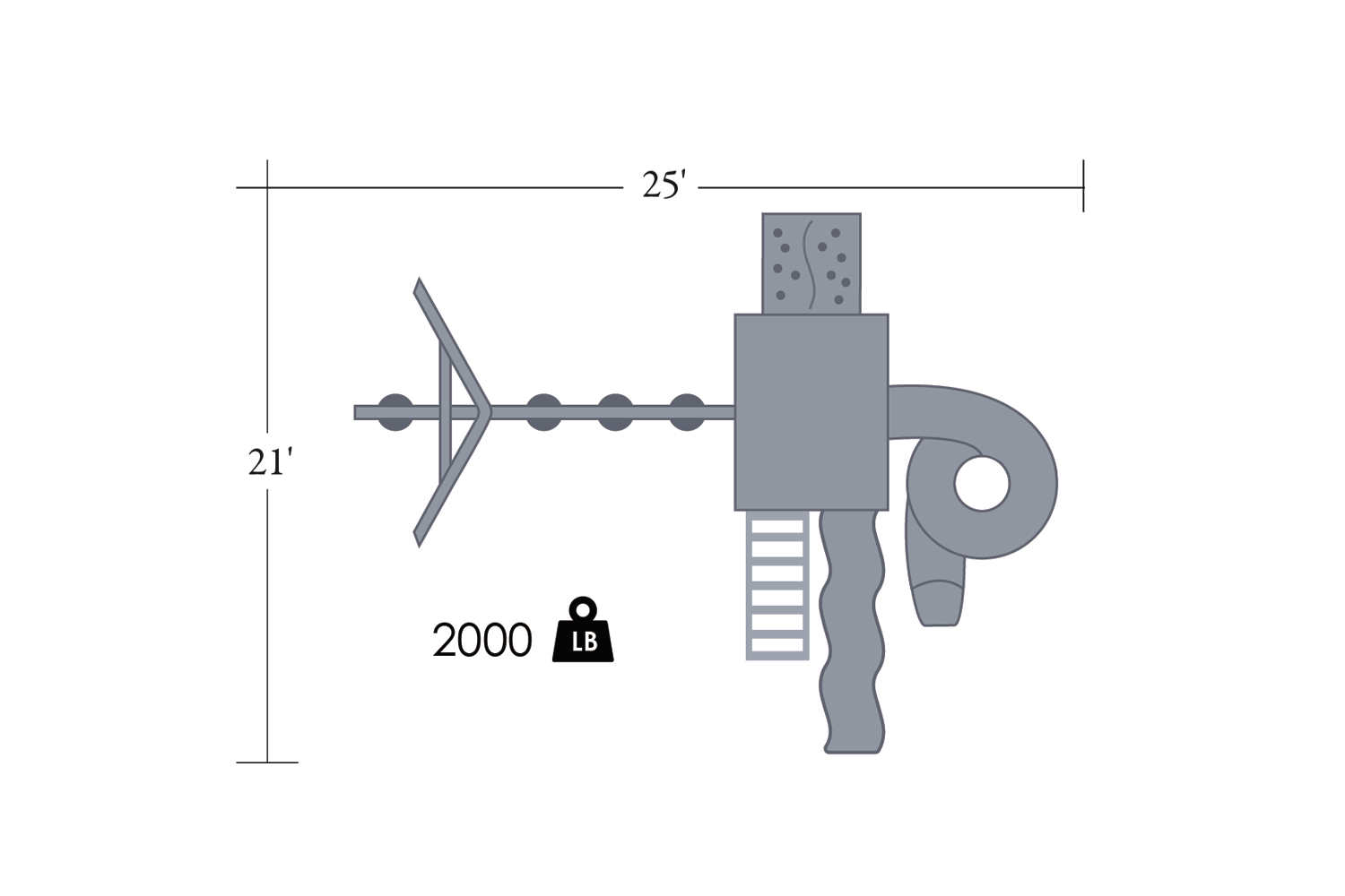 Deluxe 5' x 5' Economy Tower Vinyl Playsets Lancaster & York, PA