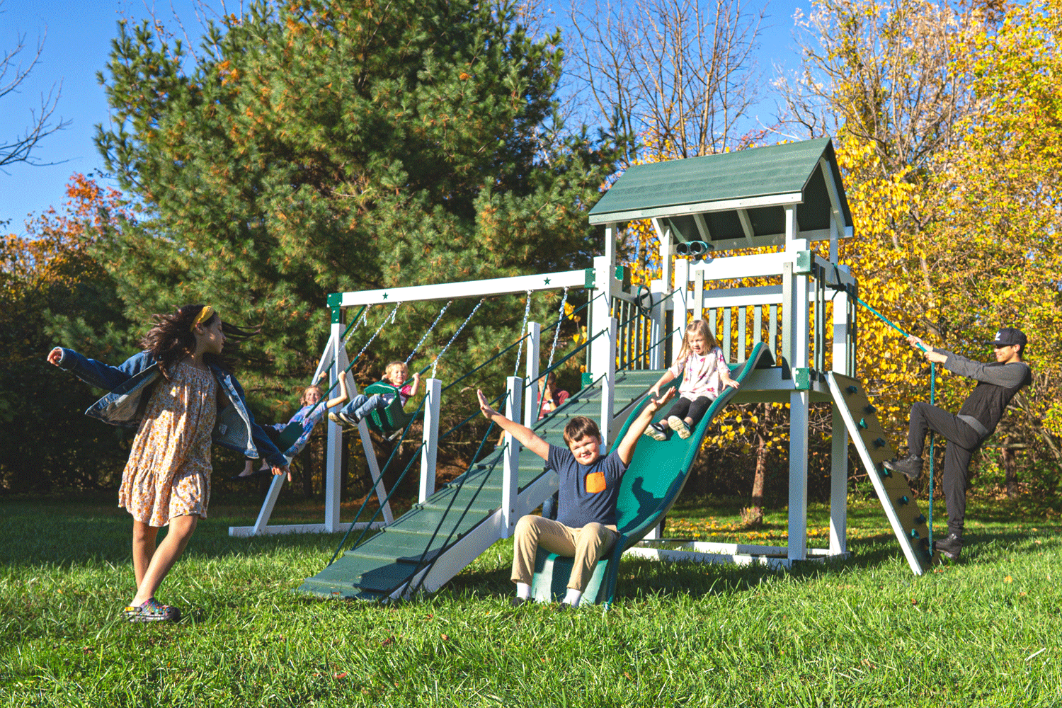 Deluxe 4' x 4' Twin Towers Vinyl Playsets Lancaster & York, PA