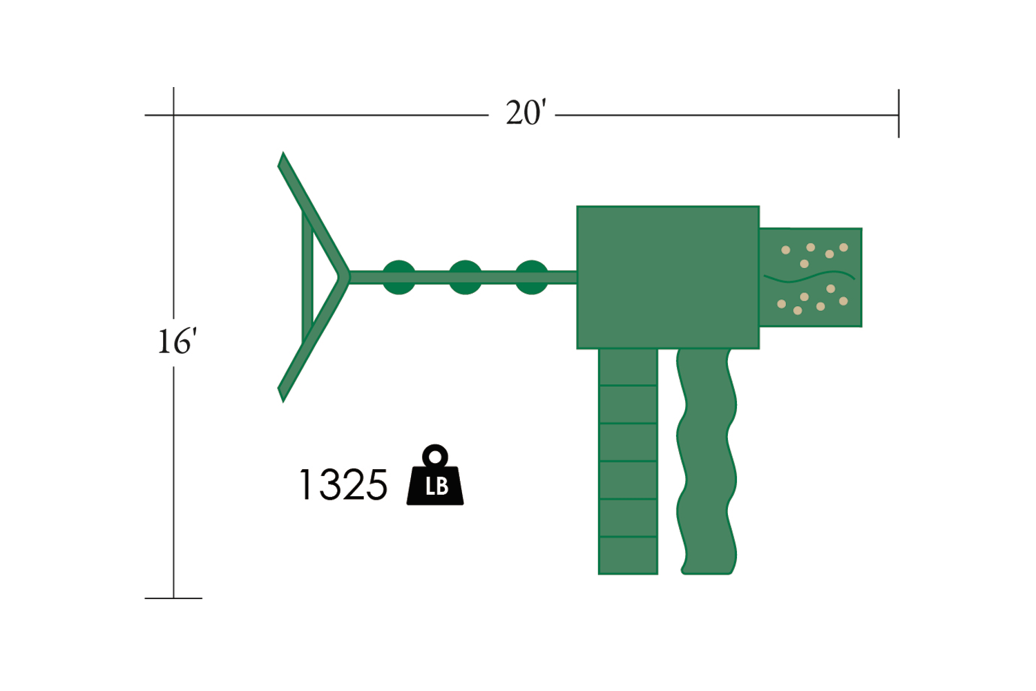 Deluxe 4' x 4' Twin Towers Vinyl Playsets Lancaster & York, PA