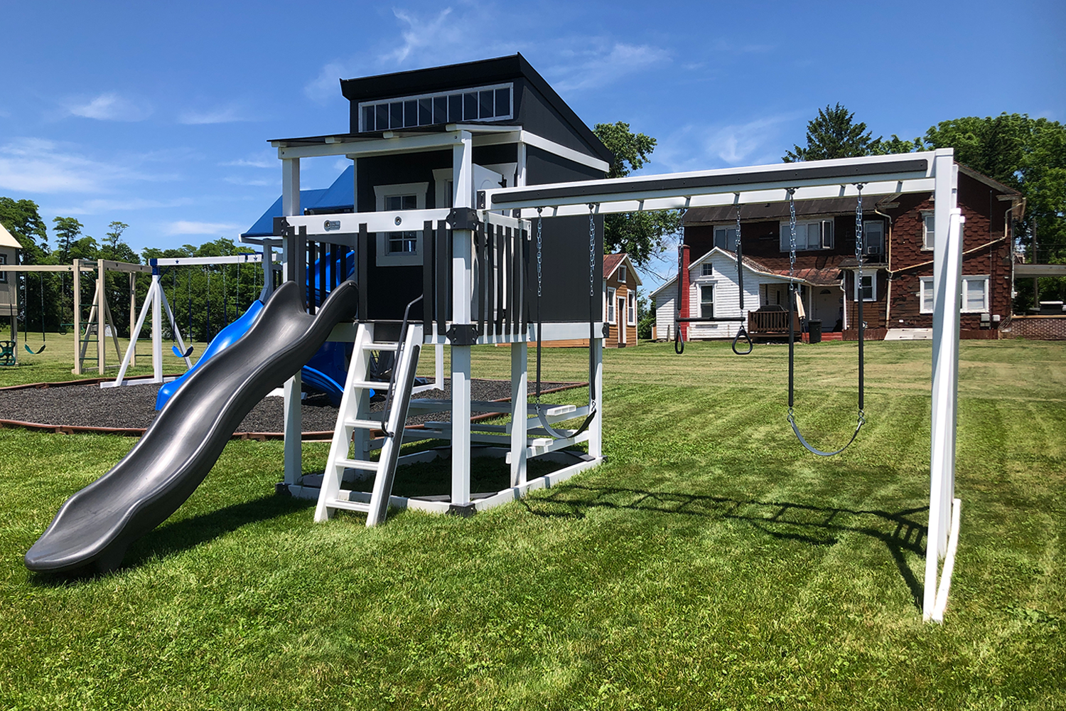 handcrafted recycled vinyl playset swing kingdom