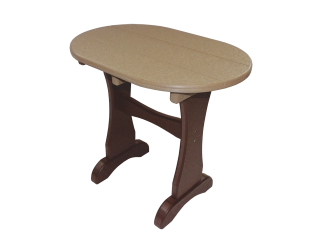 recycled poly standard features oval end table