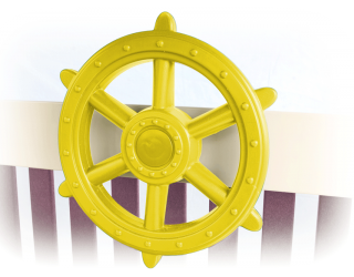 yellow ship's wheel