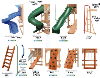 outdoor play systems  amish built quality play set accessories