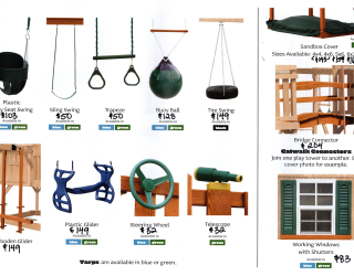 outdoor play systems  amish built quality play set accessories