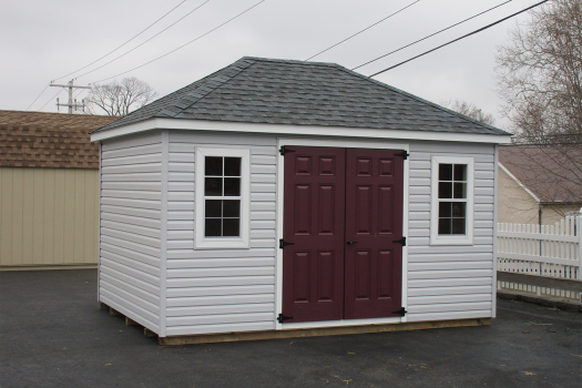 vinyl cabana hip style roof shed