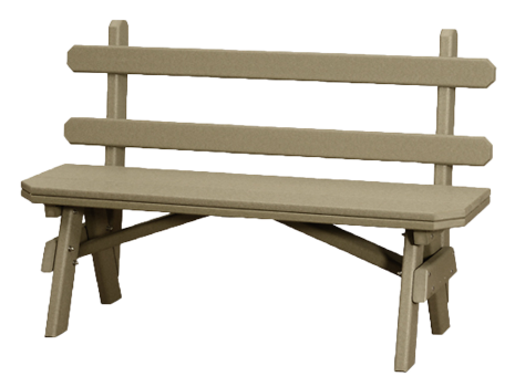 garden bench with back 