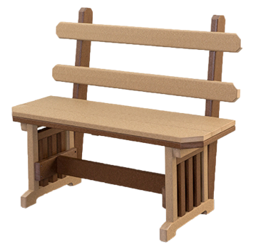 recycled poly mission benches
