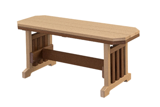 recycled poly mission bench