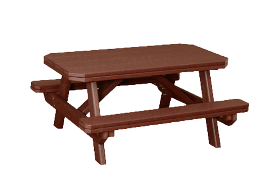 Child's Traditional Picnic Table with attached Benches