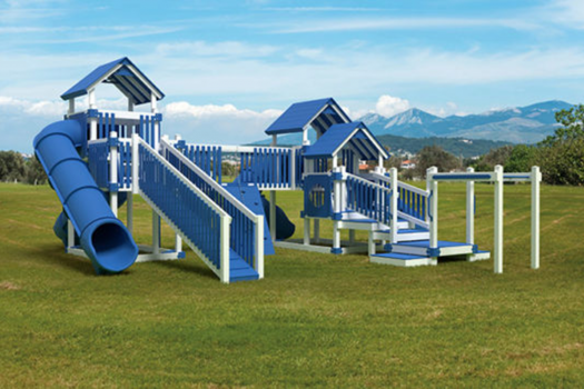 swing kingdom commercial playset playground ADA accessible turbo trek