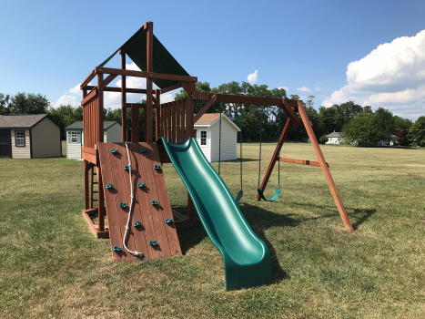 wooden playset contemporary rockwall amish made lancaster county