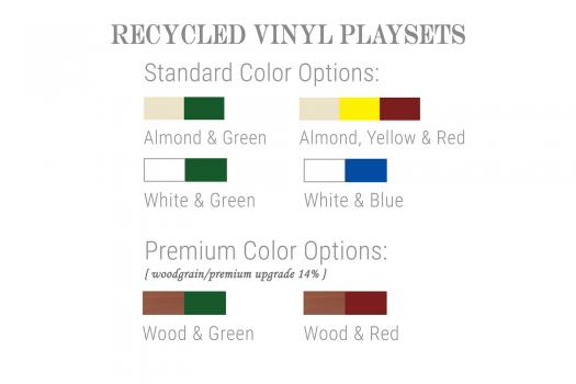 recycled vinyl playset color options playground