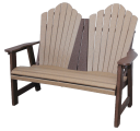 4' daisy garden bench recycled poly