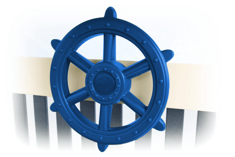 Blue Ship's Wheel