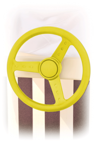 yellow steering wheel